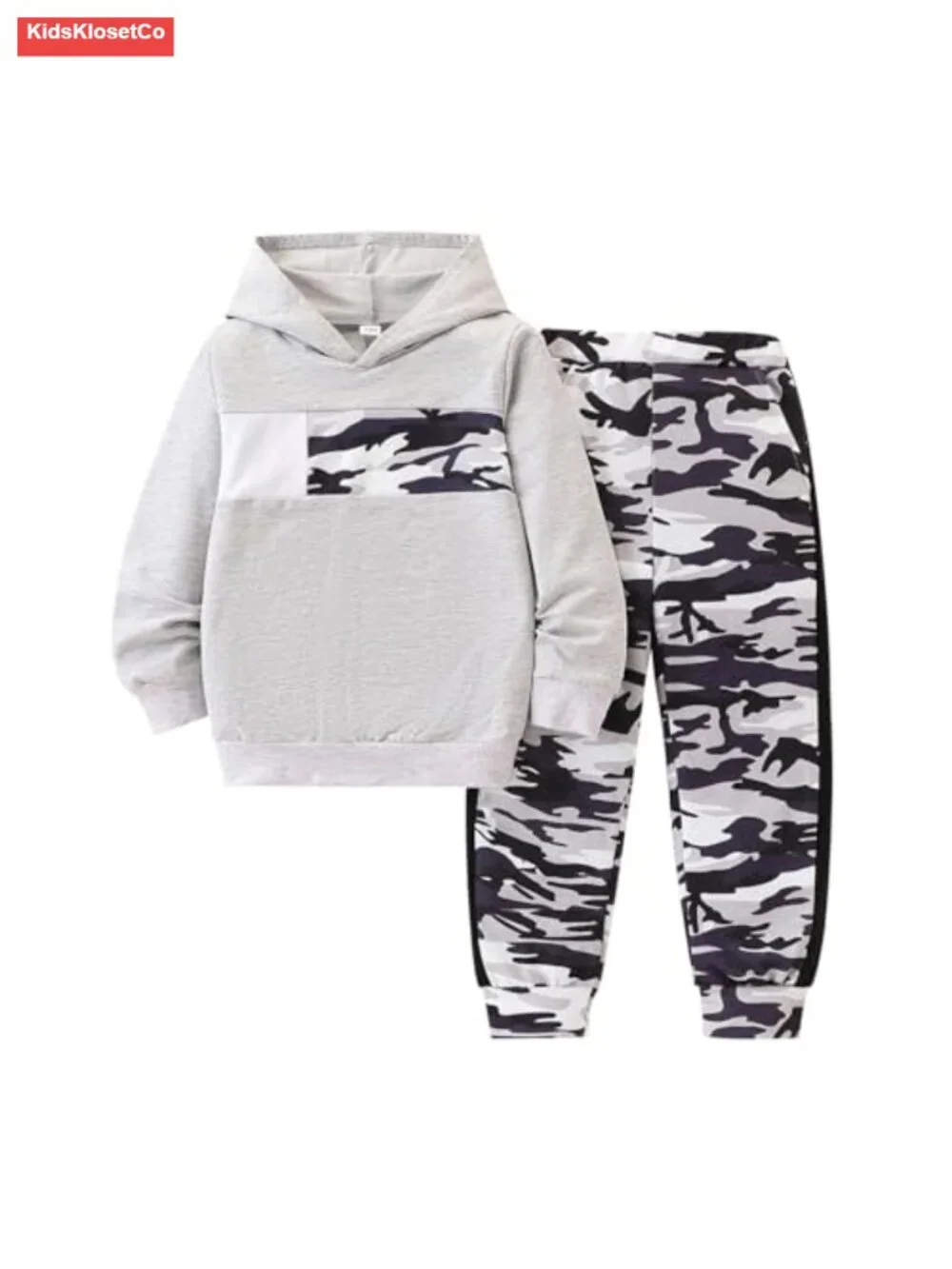 Boys Hooded Colorblock Sweatshirt Pants Set Fall Winter 2T Toddler